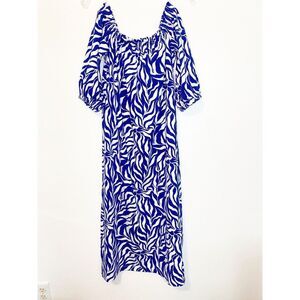 H&M 100% Cotton off shoulder Midi  dress Medium